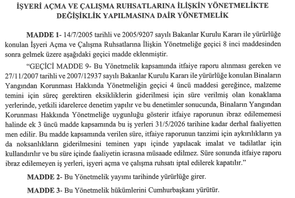 Resmi Gazete’de Yayımlandı Bu Şartı Yerine Getirmeyen Iş Yerleri Kapatılacak-1