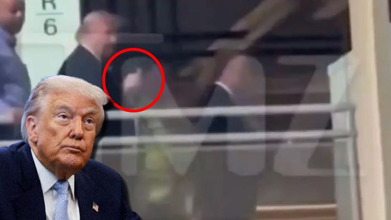 Trump Protesto Eylemindeki Isciye Orta Parmak Cekti