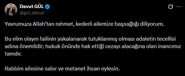 Vali Gül’den Atlas Çağlayan’ın Ailesine Ziyaret ‘Fail Hak Ettiği Cezayı Alacak’ 1
