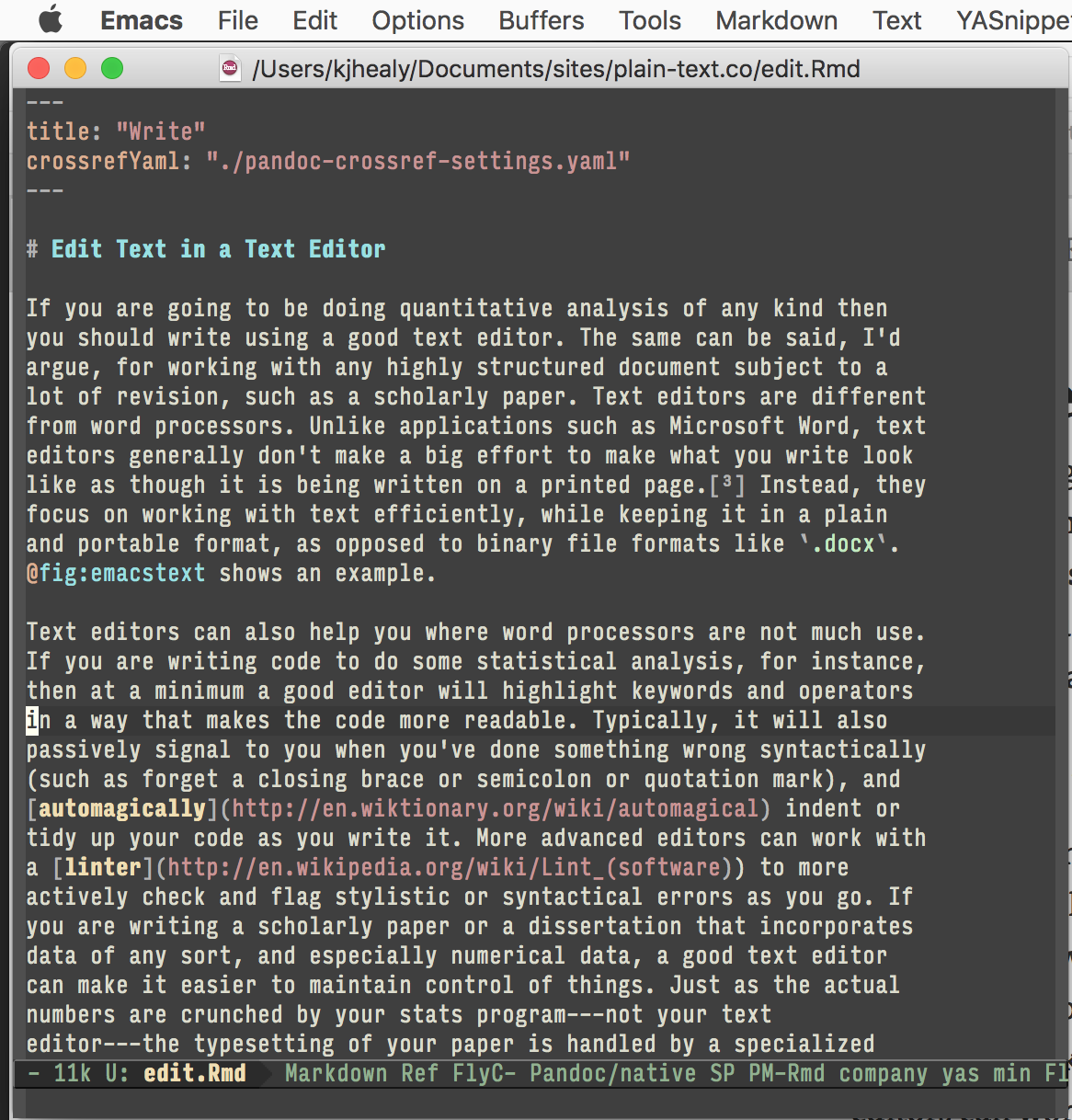 Emacs Texted