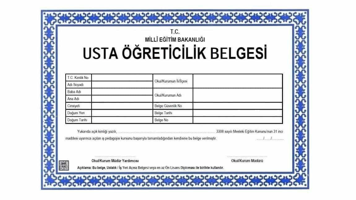 K 12144522 Ustaogreticilik
