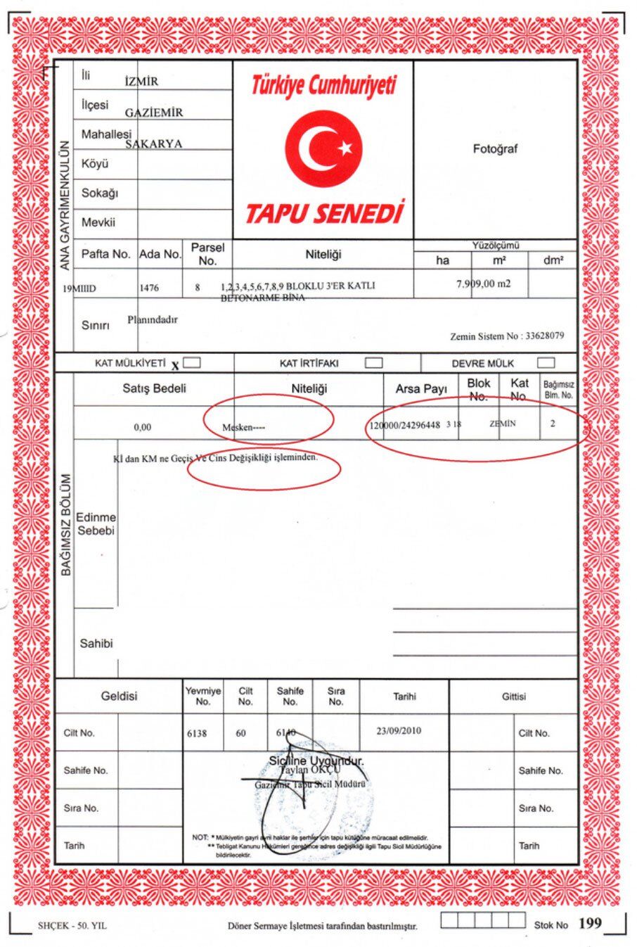Tapu Ornegi Ve Gorunumu 2