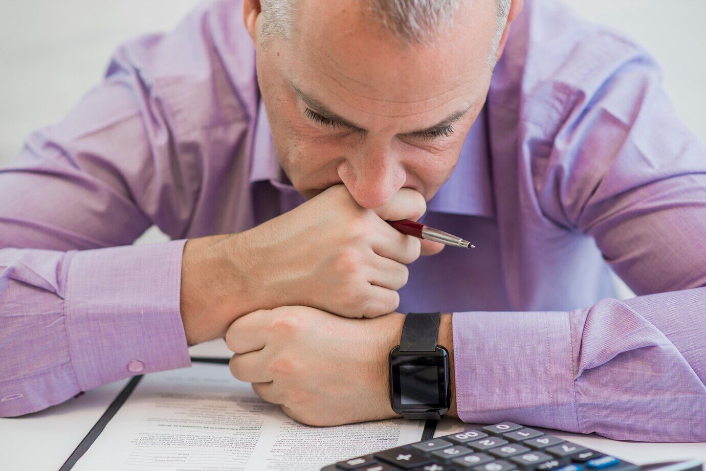 Anguished Sad Depressed Lonely Business Man 1391 149