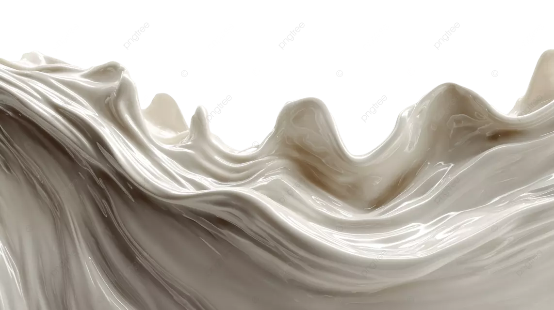 Pngtree Flowing Milk Cream Liquid With Wavy Edges Png Image 17953999
