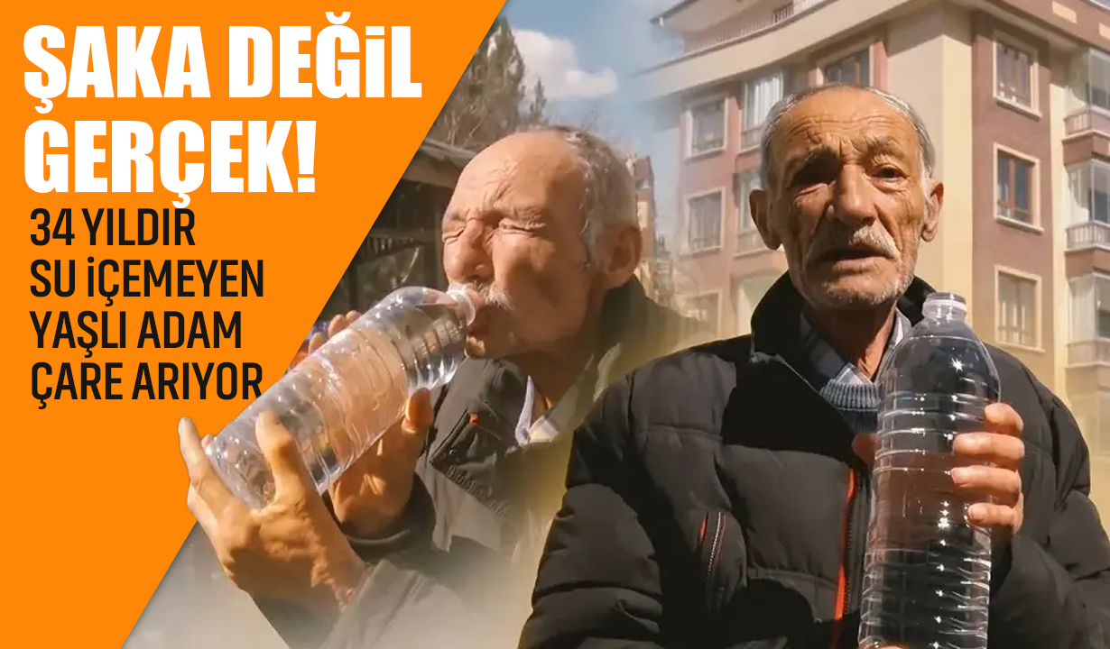 Film gibi ama gerçek: 34 yıldır su içemeyen yaşlı adam çare arıyor!