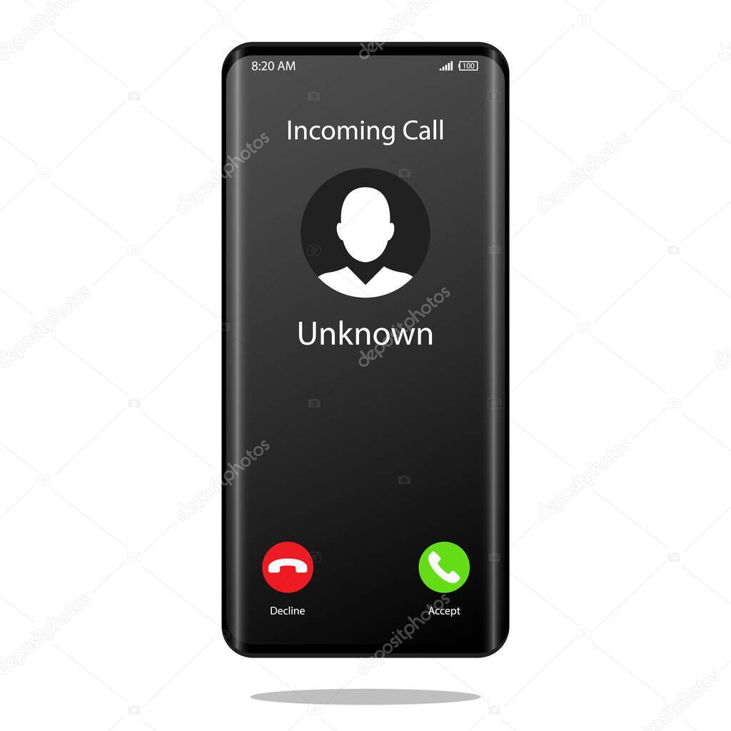 Depositphotos 380821208 Stock Illustration Unknown Number Calling Mobile Phone