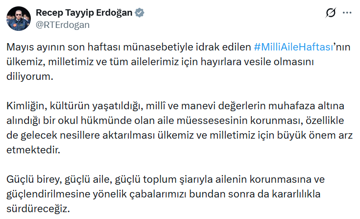 Erdoğan Tweet