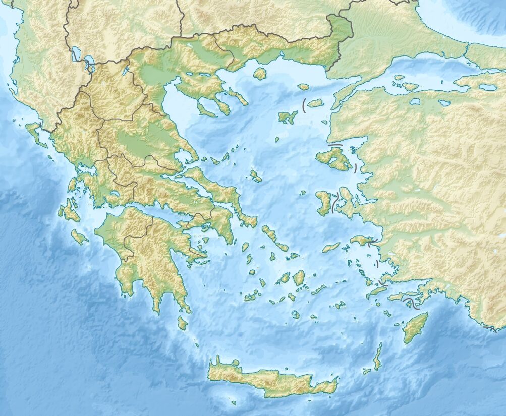 Greece Relief Location Map