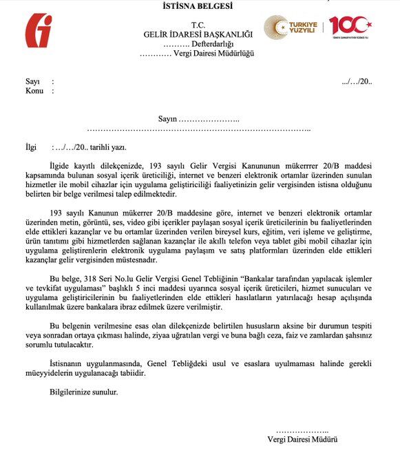 Istisna Belgesi