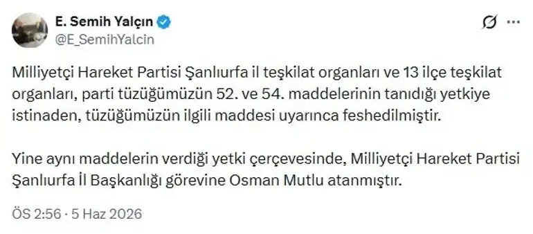 Şanlıurfa Mhp