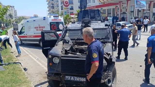 Şırnak'ta korku dolu polis aracı kazası