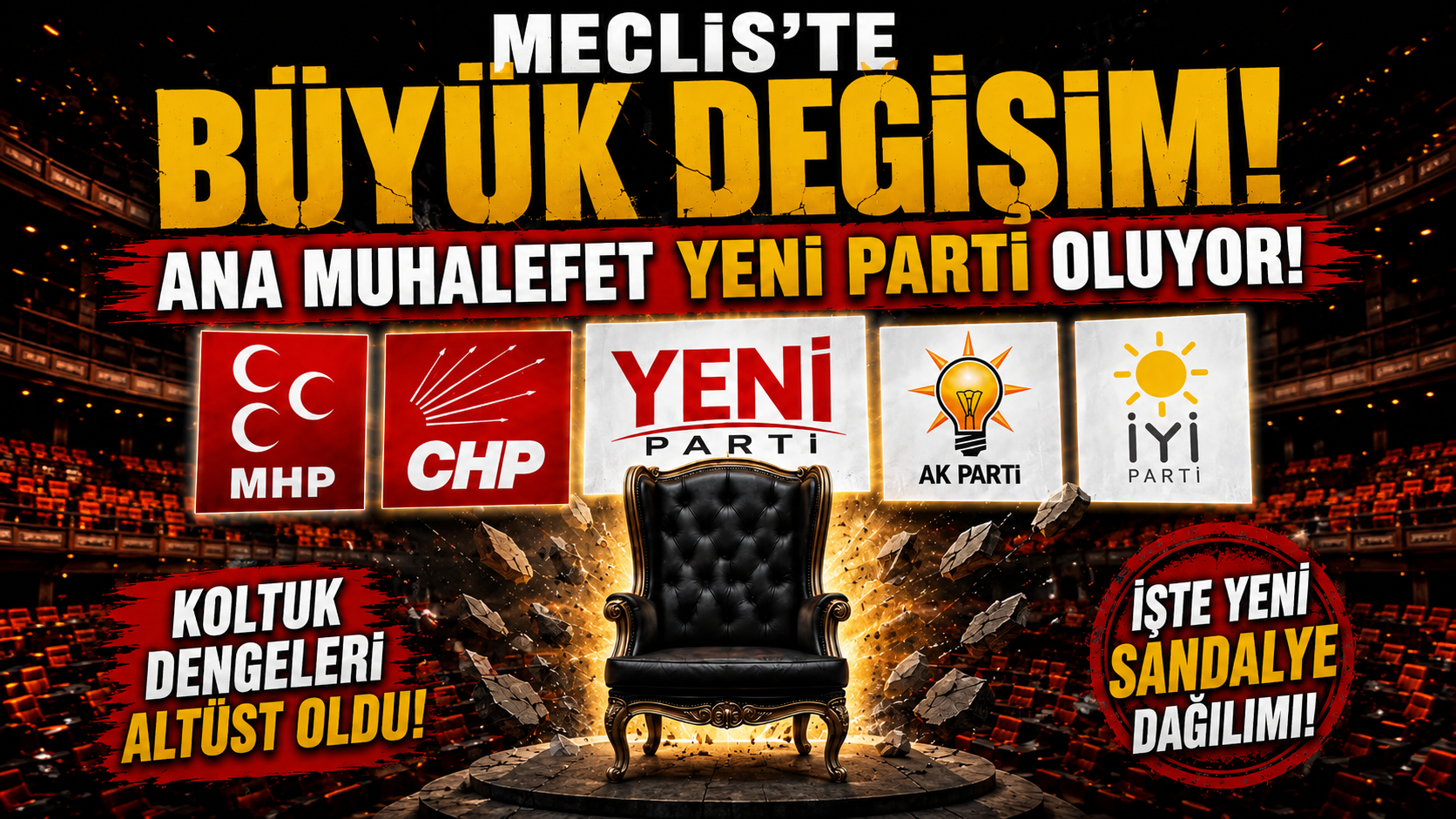 YENİ Parti’nin kuruluşuyla TBMM’de sandalye dağılımı değişiyor
