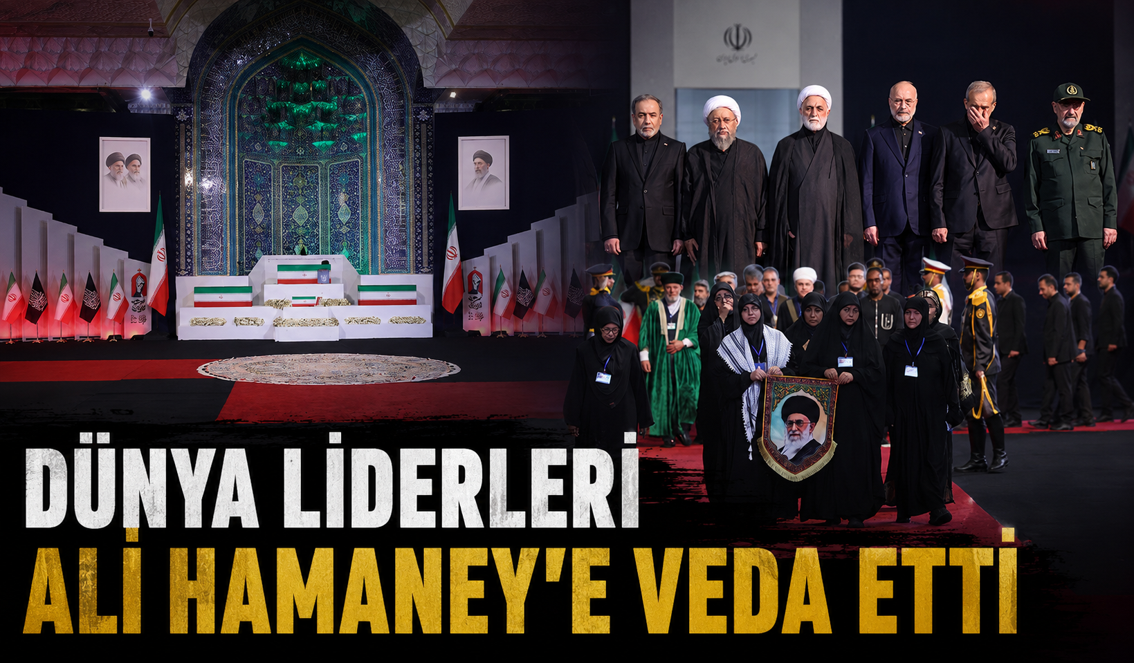 İran'da büyük devlet töreni: Dünya liderleri Ali Hamaney'e veda etti
