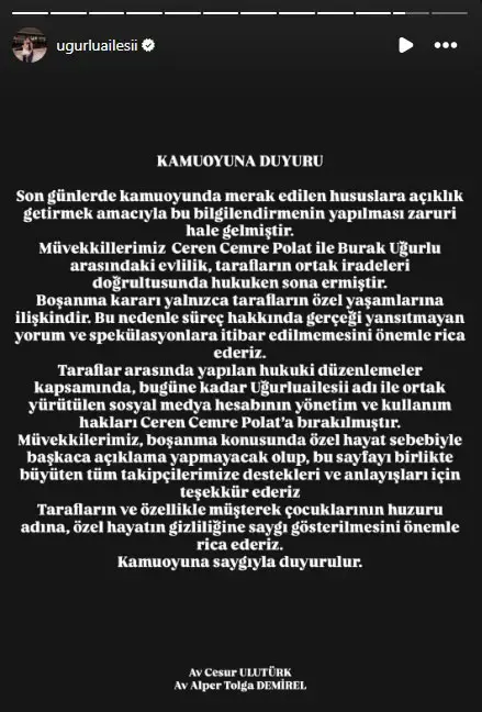 Fenomen Uğurlu Ailesi Sessiz Sedasız Boşandı4