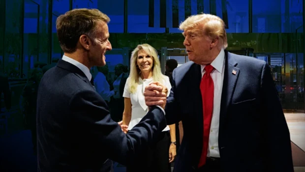 Trump ve Macron'dan dünyayı şaşırtan poz