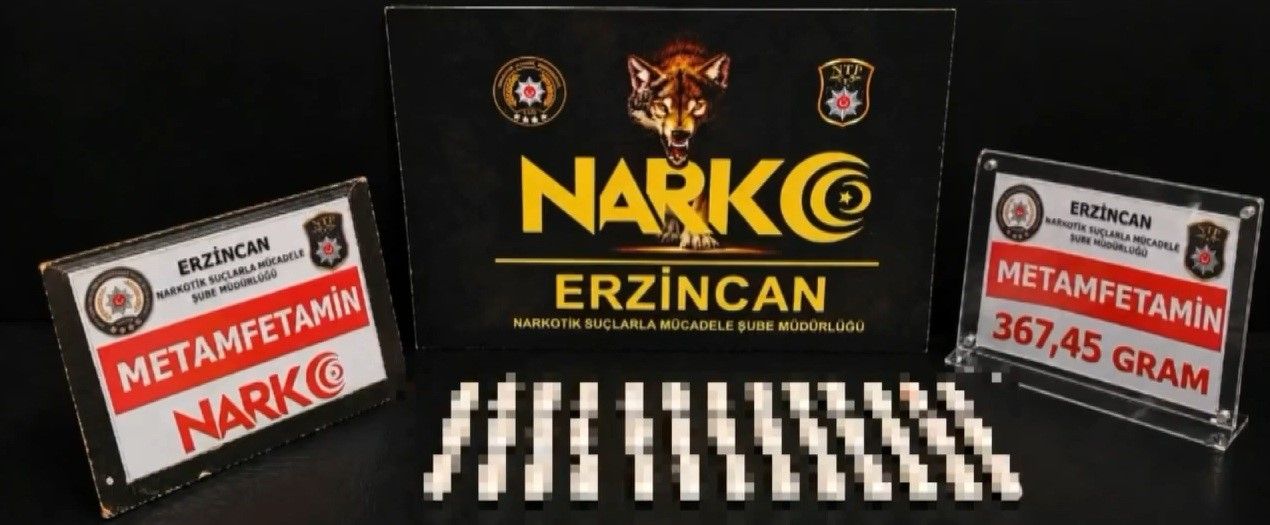 Uyuşturucuyu vücudunda taşıdı! Erzincan’da 367 gram metamfetamin ele geçirildi