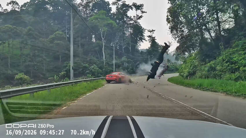 Audi Vs Bike Jelebu Head On Crash 850X477