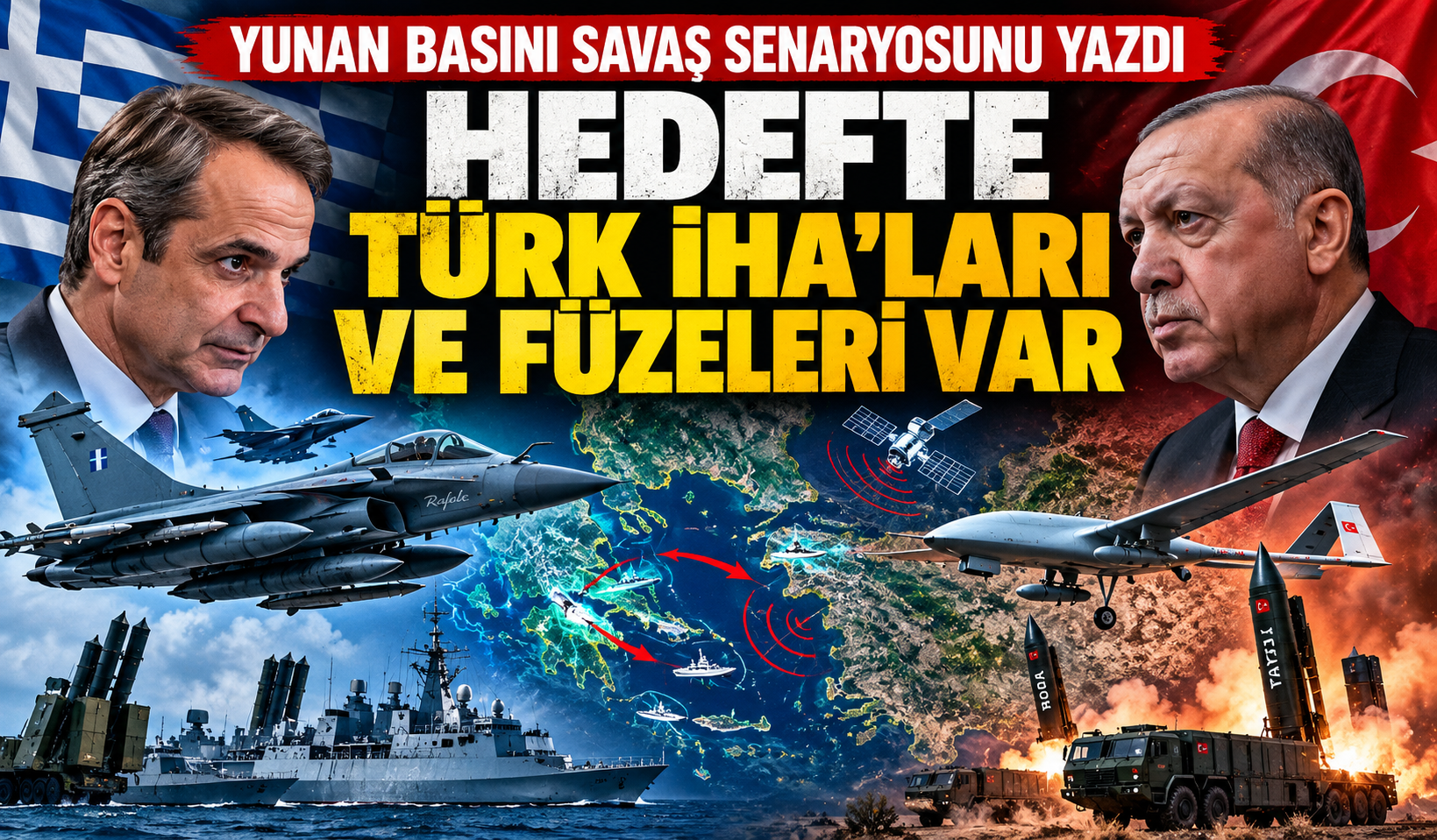 Yunan basını Türkiye'ye karşı 24 saatlik saldırı senaryosunu yazdı: Hedefte Türk İHA'ları ve füzeleri var