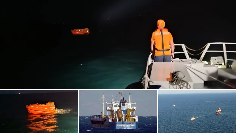E4473517 Silivri Aciklarinda 2 Gemi Carpisti 10 Murettebat Kayip