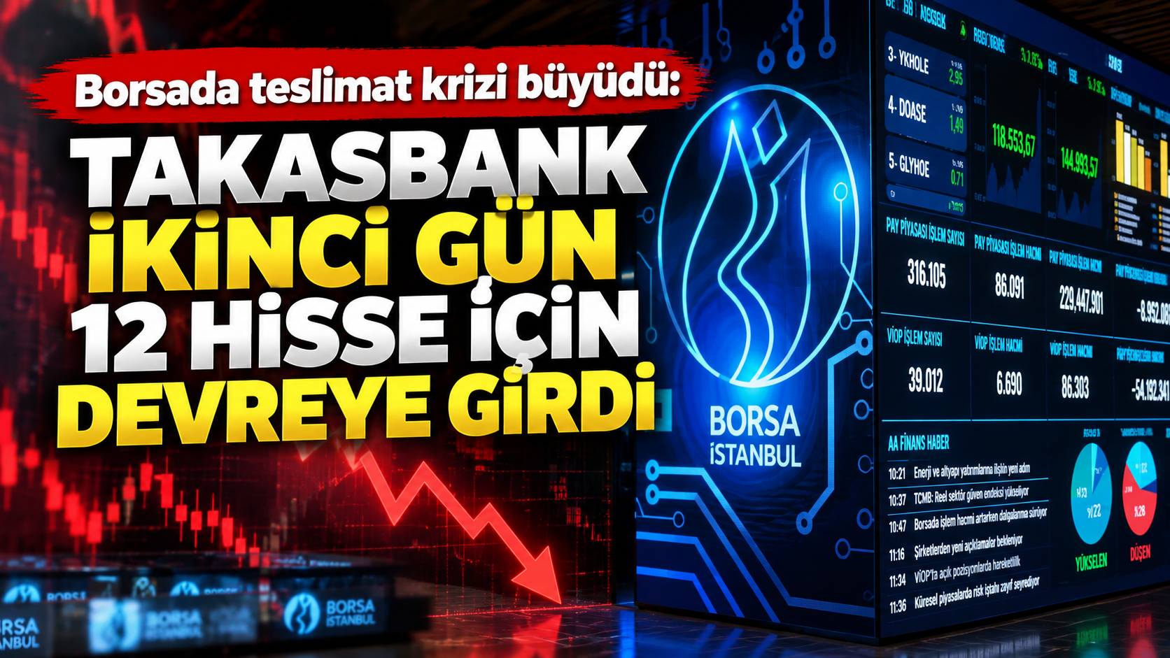 Borsada teslimat krizi büyüdü: Takasbank ikinci gün 12 hisse için devreye girdi