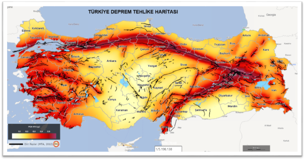 Türkiye Deprem Tehlike Haritasi