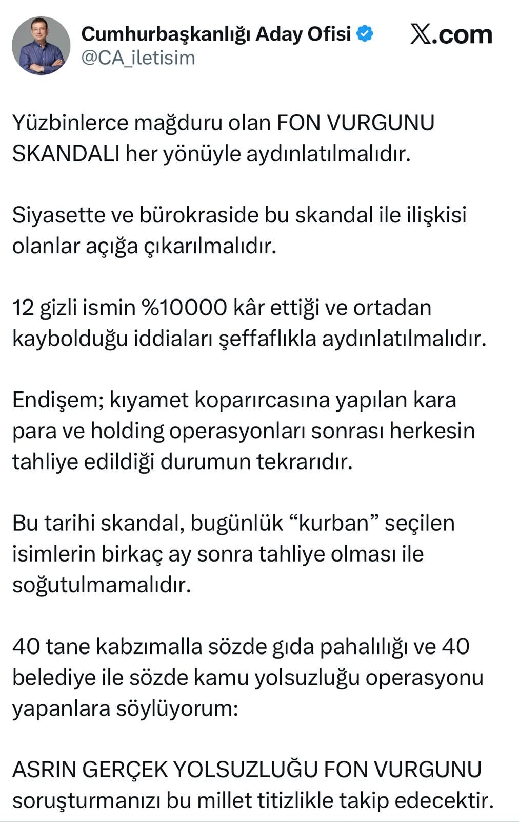 İMMAOĞLU FON AÇIKLAMASI