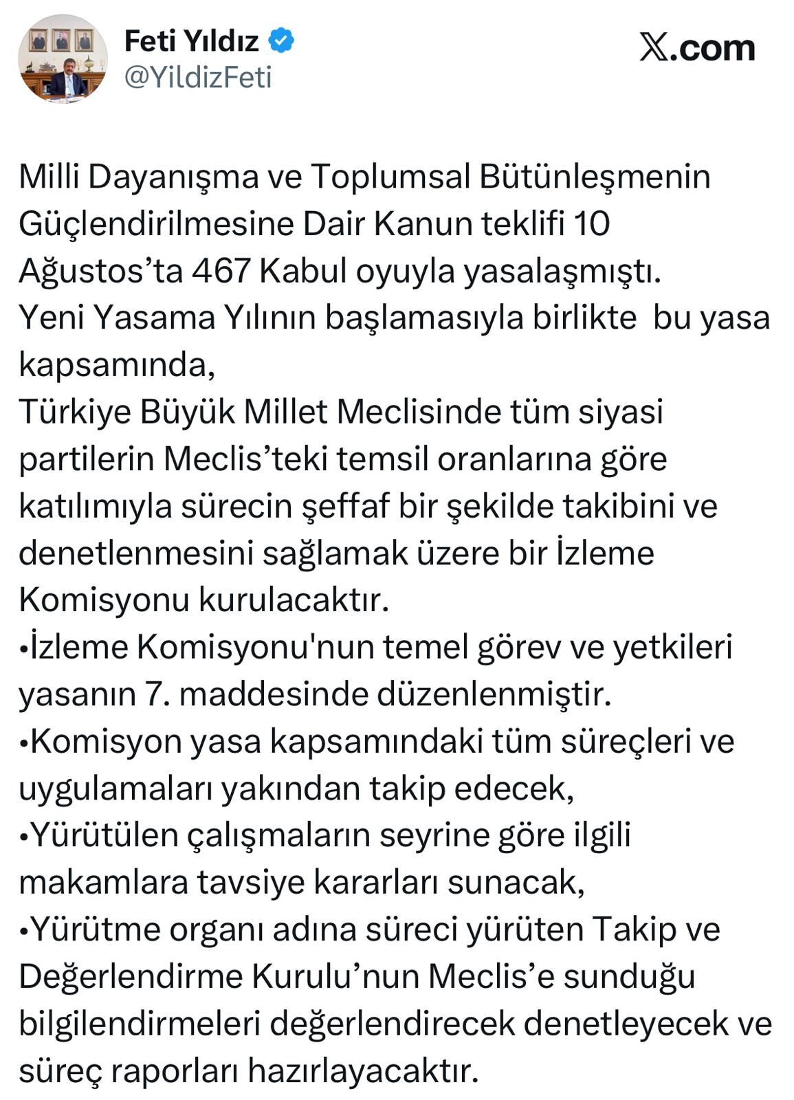 FETİ YILDIZ İZLEME KOMİSYONU