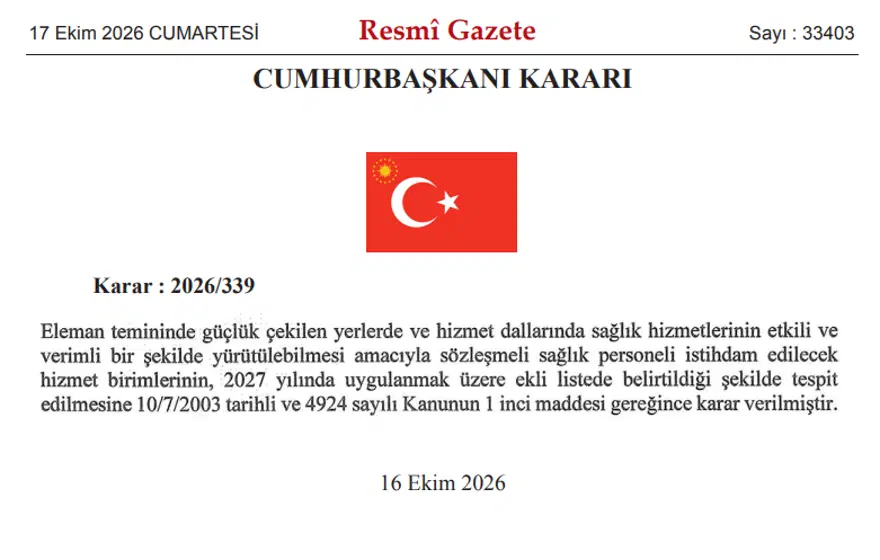 31 Bin Sözleşmeli Sağlık Personeli Alınacak