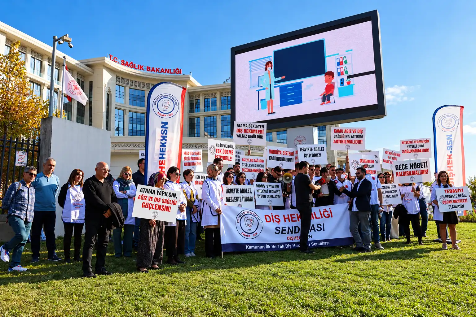 81 Ilden Ankara’ya Geldiler Diş Hekimleri Çalışma Koşullarına Itiraz Etti (1)