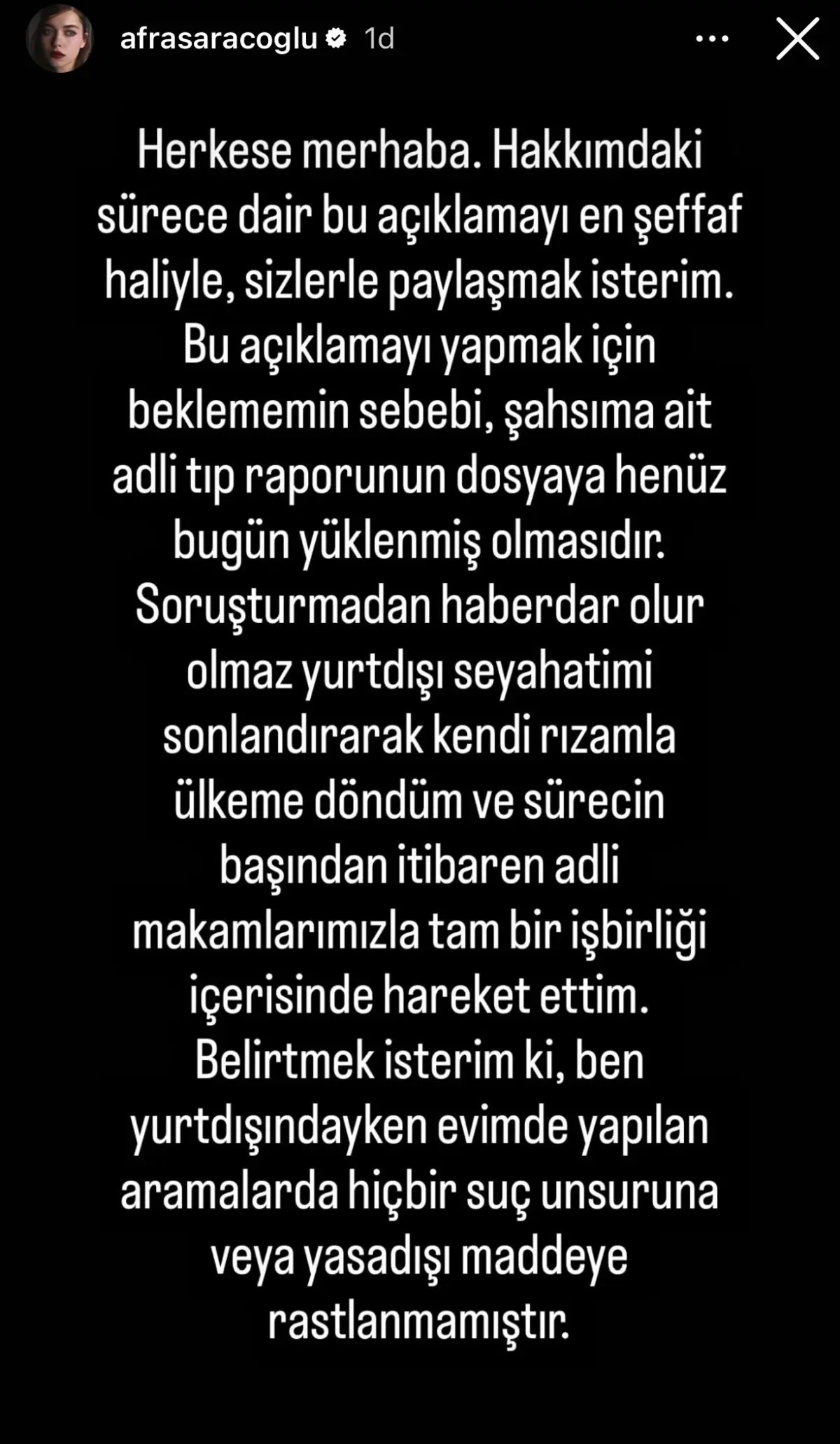 Afra Saraçoğlu Sessizliğini Bozdu“Kan Ve Idrarım Temiz”Zz