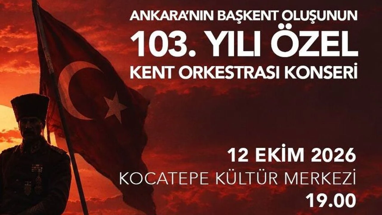 Ankara’nın Başkent Oluşunun 103. Yılına Özel Konser Kent Orkestrası Sahne Alacak