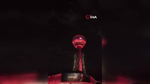 Atakule, Cumhuriyet'in 103'Üncü Yılında Aydınlandı