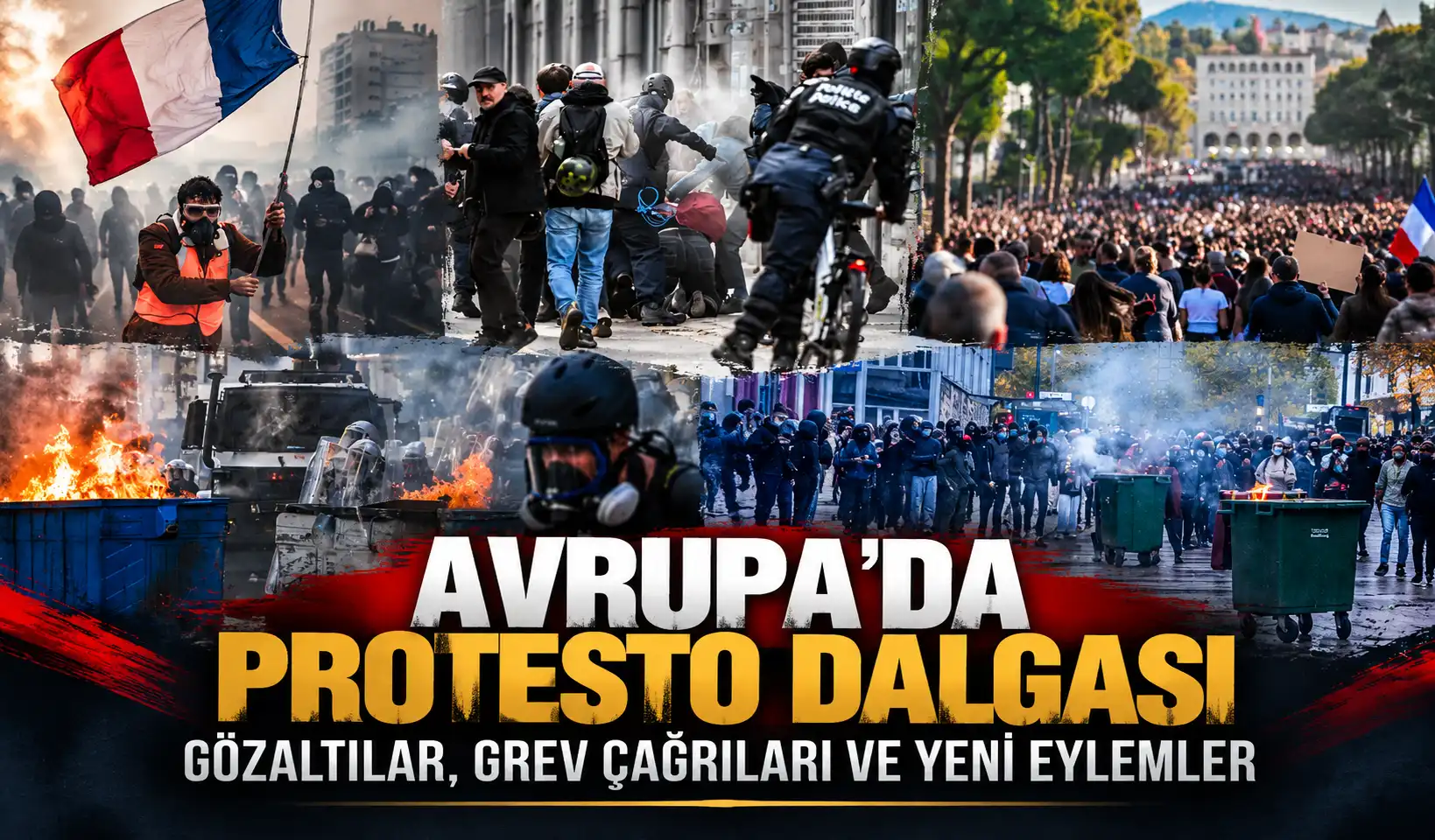 Avrupa ülkelerinde protesto dalgası: Gözaltılar, grev çağrıları ve yeni eylemler