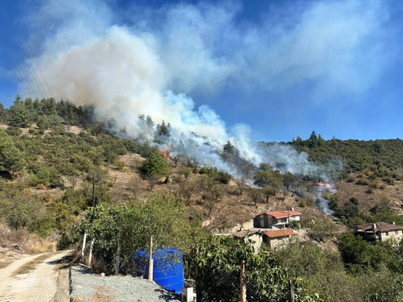 Bursa Büyükorhan’da Orman Alarmı Alevlere Havadan Ve Karadan Müdahalee