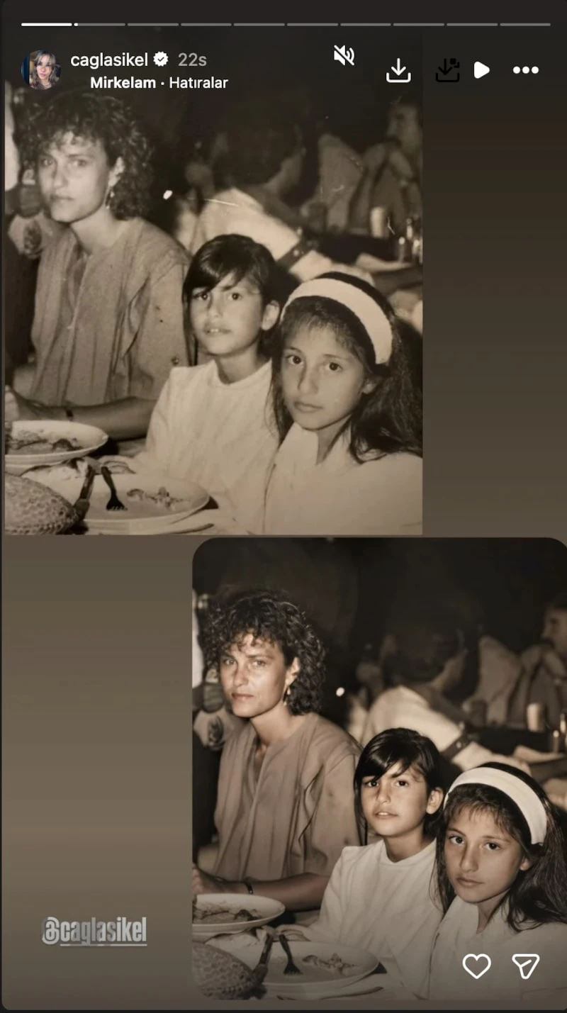 Çağla Şıkel Geçmişten Bir Kareyle Sosyal Medyada Gündeme Geldii
