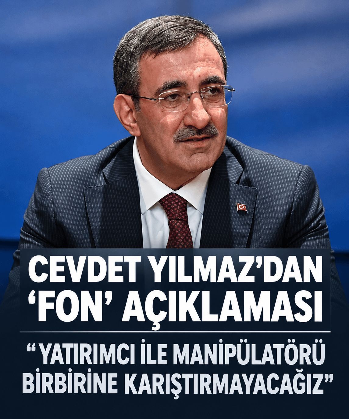 Cevdet Yılmaz'dan fon açıklaması: "Yatırımcı ile manipülatörü birbirine karıştırmayacağız"