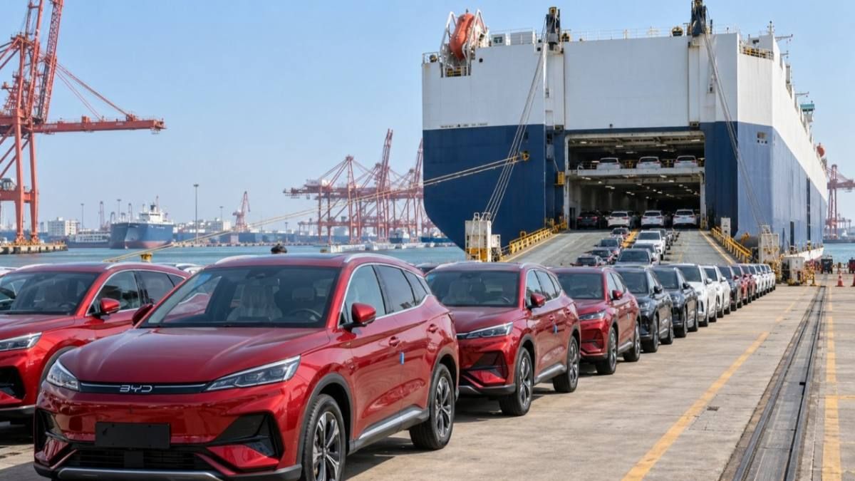 Cin Elektrikli Arac Ihracati Byd Liman Gemi Yukleme
