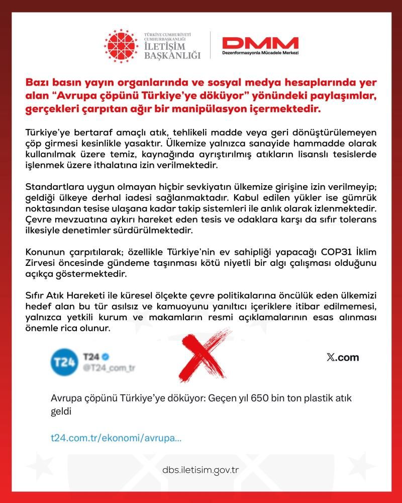 Dmm Avrupa Çöpünü Türkiye’ye Döküyor Yönündeki Paylaşımlar Manipülasyon Içermektedir
