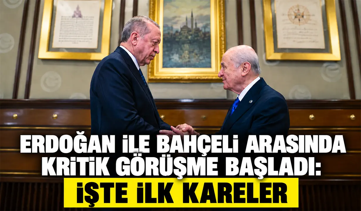 Erdoğan ile Bahçeli arasında kritik görüşme başladı: İlk kareler
