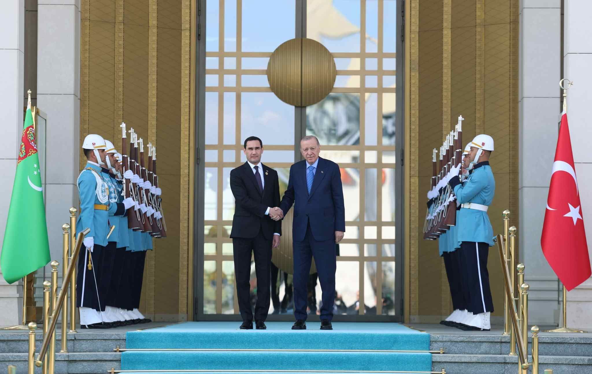 Erdoğan Ve Berdimuhammedov Tdt Zirvesi Sonrası Külliye'de Görüştü 3