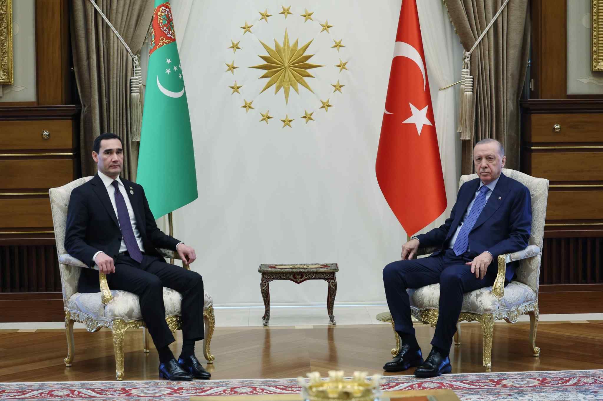 Erdoğan Ve Berdimuhammedov Tdt Zirvesi Sonrası Külliye'de Görüştü 5