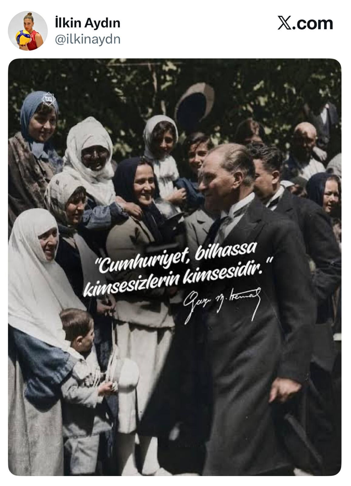 Filenin Sultanı İlkin Aydın'dan Cemil Tugay'a Atatürk'lü Gönderme