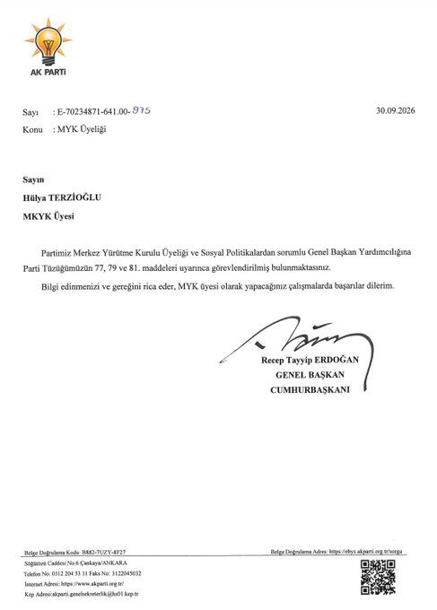 Hülya Terzi̇oğlu Atama