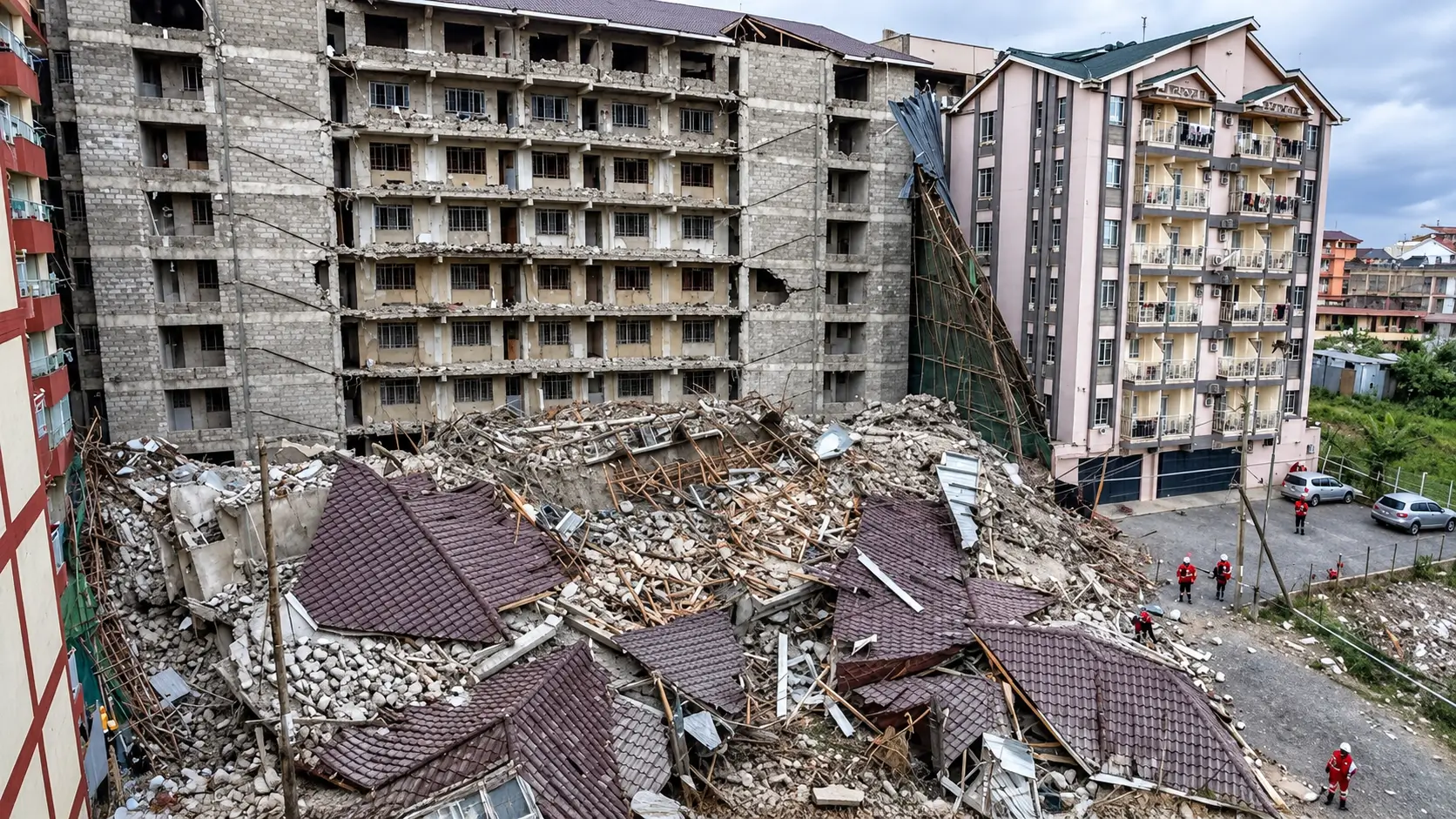 Kenya’da 12 Katlı Bina Çöktü Enkazda Arama Kurtarma Çalışması 4