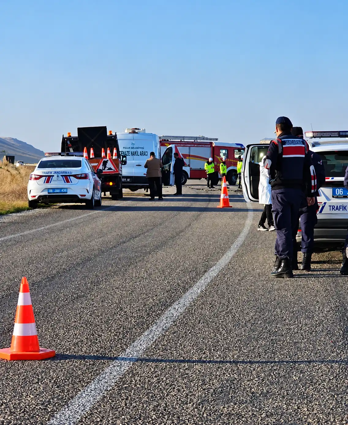 Kırsal Yolda Acil Müdahale Sahnesi