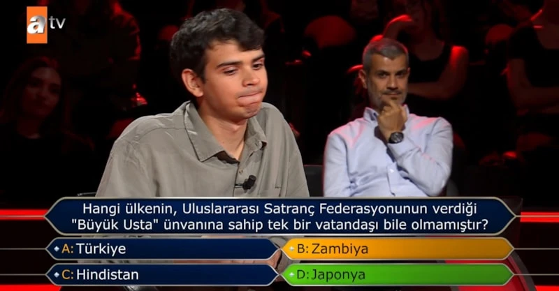 Milyoner’de Sonunu Satranç Sorusu Getirdi İşte 1 Milyonluk Doğru Cevap