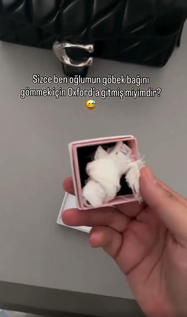 Oğlunun göbek bağını gömmek için ingiltere'ye gitti! 