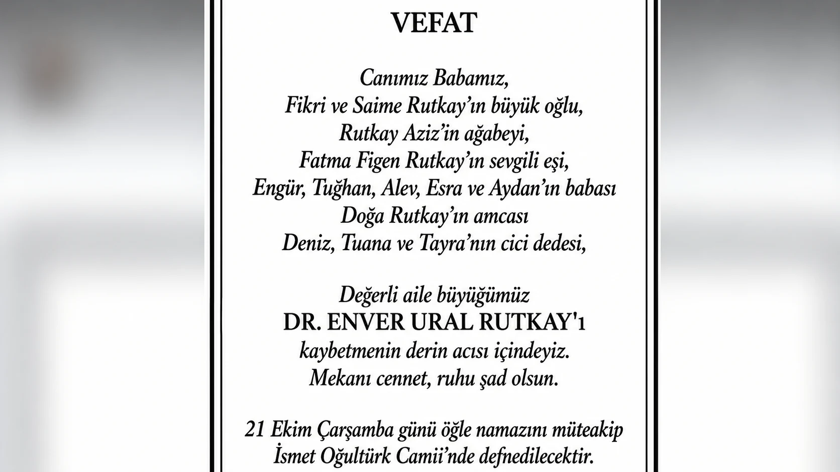 Rutkay Ailesinin Acı Günü Enver Ural Rutkay Son Yolculuğuna Uğurlandı (2)