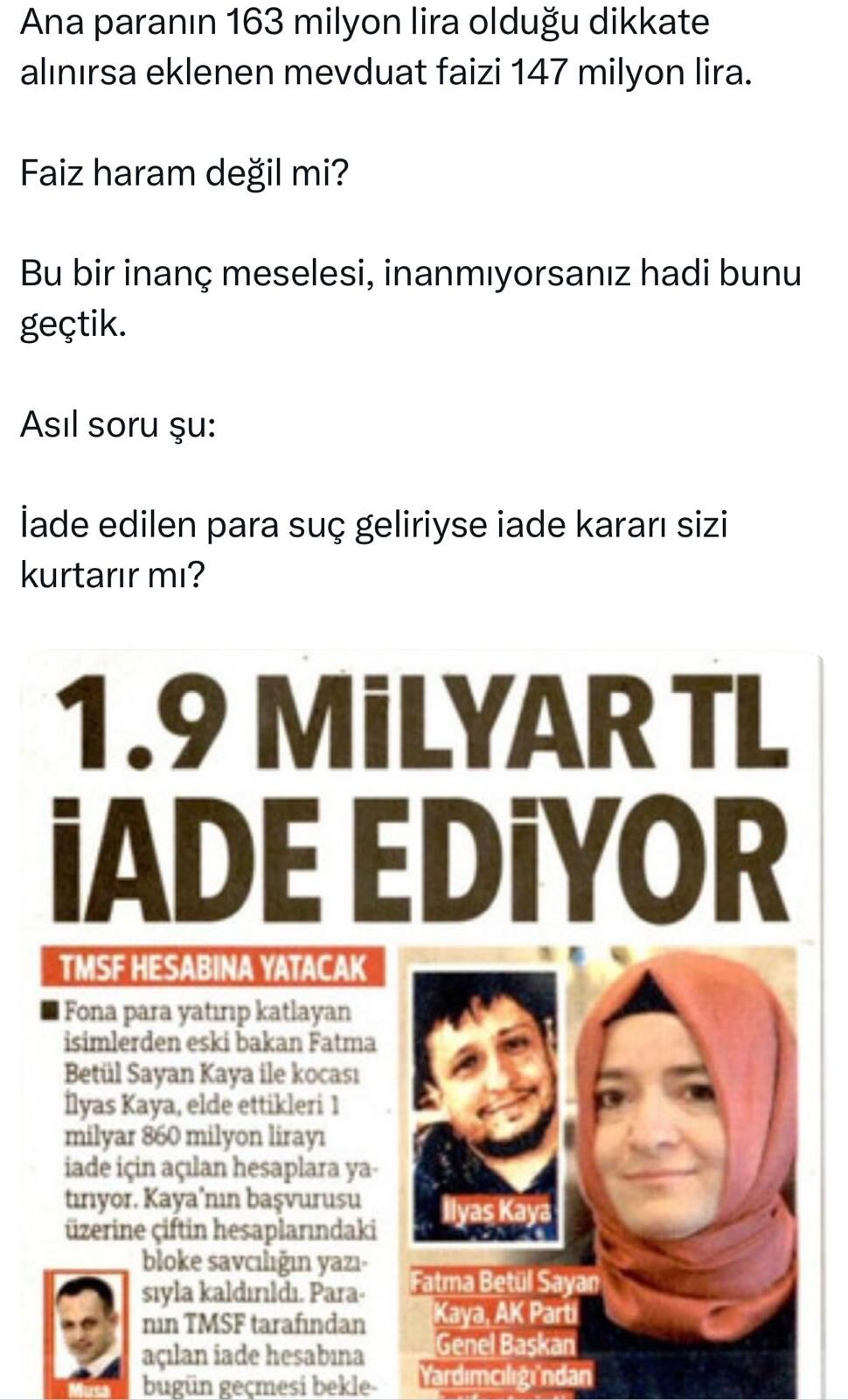 Şamil Tayyar'dan Fon Tepkisi