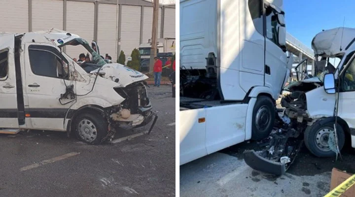 Öğrencileri taşıyan servis virajı alamadı: 6 kişi hastanede